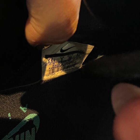 Nike YOUTH Air Force Command 270 Sneakers Black White Teal High Top 5.5Y - Picture 7 of 8